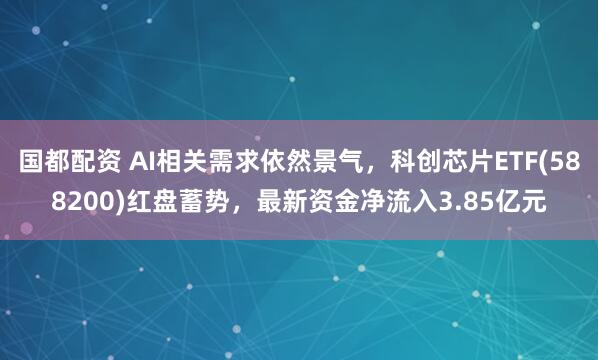 国都配资 AI相关需求依然景气，科创芯片ETF(588200)红盘蓄势，最新资金净流入3.85亿元